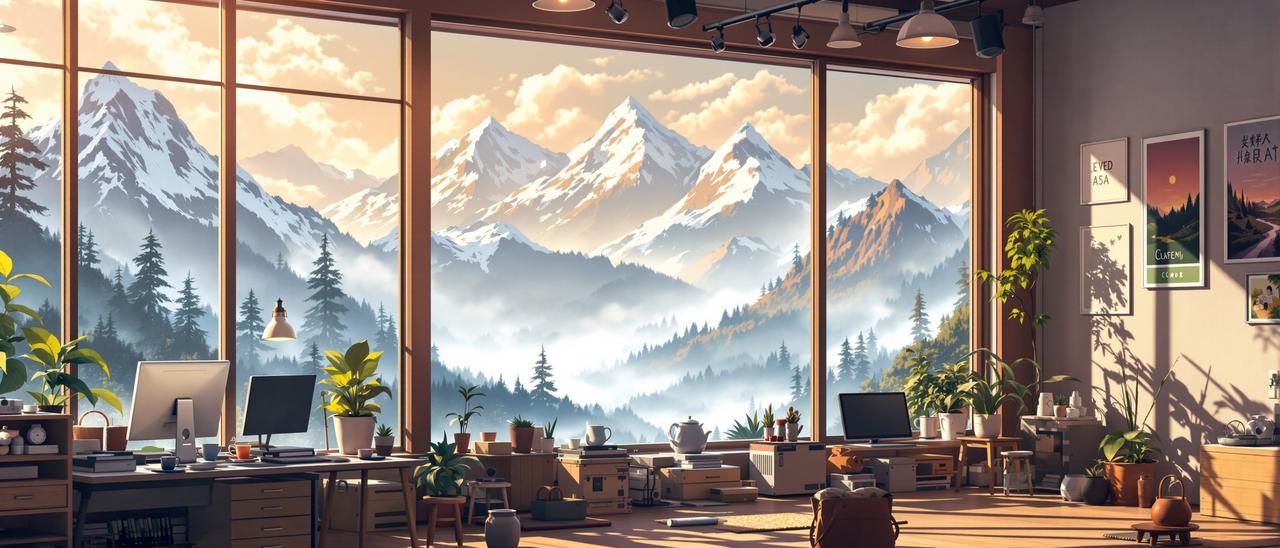 同人动漫团队工作室 - 云雾深处的创意空间